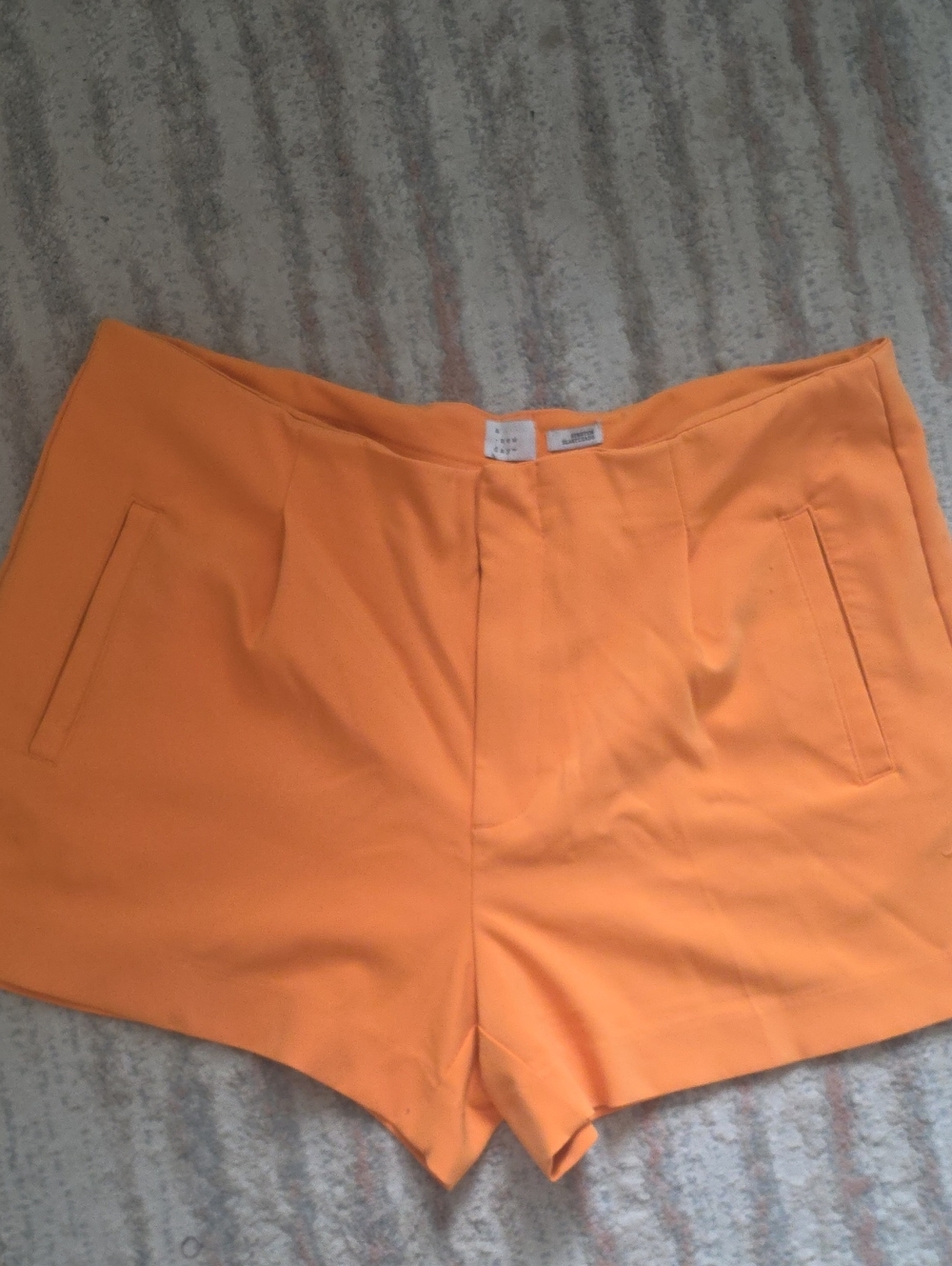 a new day Bright Orange High-Waist Tailored Women's Shorts 16